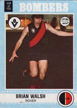 1977 Scanlens VFL #129 Brian Walsh Front
